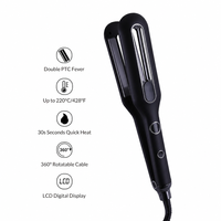 Lisseur professionnel pour cheveux avec plaques en céramique, chauffage PTC, écran LCD, température multiple, pour salon, maison, hôtel