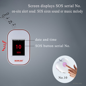 Sistema de Alerta Inalámbrico para Cuidadores con Alcance de 1000m, Botón de Pánico SOS para Personas Mayores, Ayuda de Emergencia, Sistema de Llamada Inteligente para Enfermeras con WIFI Tuya - Product Image 5
