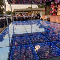 Imperméable à l'eau extérieure filaire 3d étoilé effet miroir led piste de danse pour le mariage mar