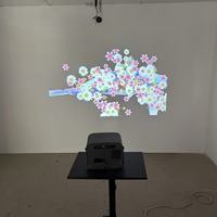 Système de projection interactive AR (réalité augmentée) sur mur/sol, expérience immersive, projection en couloir intérieur
