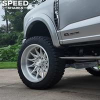 Jantes forgées 24x14 26x14 28x16 30x16 8x170 8x180 Super Single Deep Lip Polished pour Ford F250 F350 et GMC Sierra 3500HD