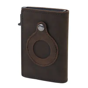 Landy Purse Protective Sleeve Locator Cases Portable Leather Credit Card Holder Pop Up Wallets