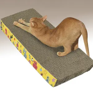 Eco-friendly polpa vergine ondulata gatto Scratch divano bordo gatto Scratch cartone pet Scratch Box Pet Toy Mat