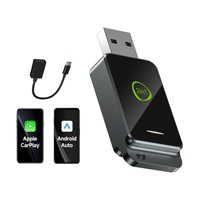 Adattatore Wireless 2 in 1 per Carplay e Android Auto, Connettore Plug and Play, Dongle Convertitore per Apple iPhone iOS e Android