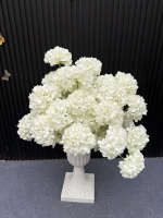 Boule de fleurs artificielles en soie rose, décoration de mariage, boule de fleurs de rose, centre de table de mariage, décoration de boule de fleurs de rose blanche et rose