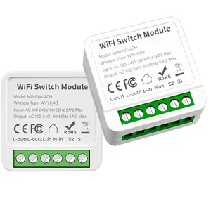 Top Quality Tuya Smart Wifi 10A 2Gang 3Gang 4Gang Mini Module Relay Controlled Power Home Switch