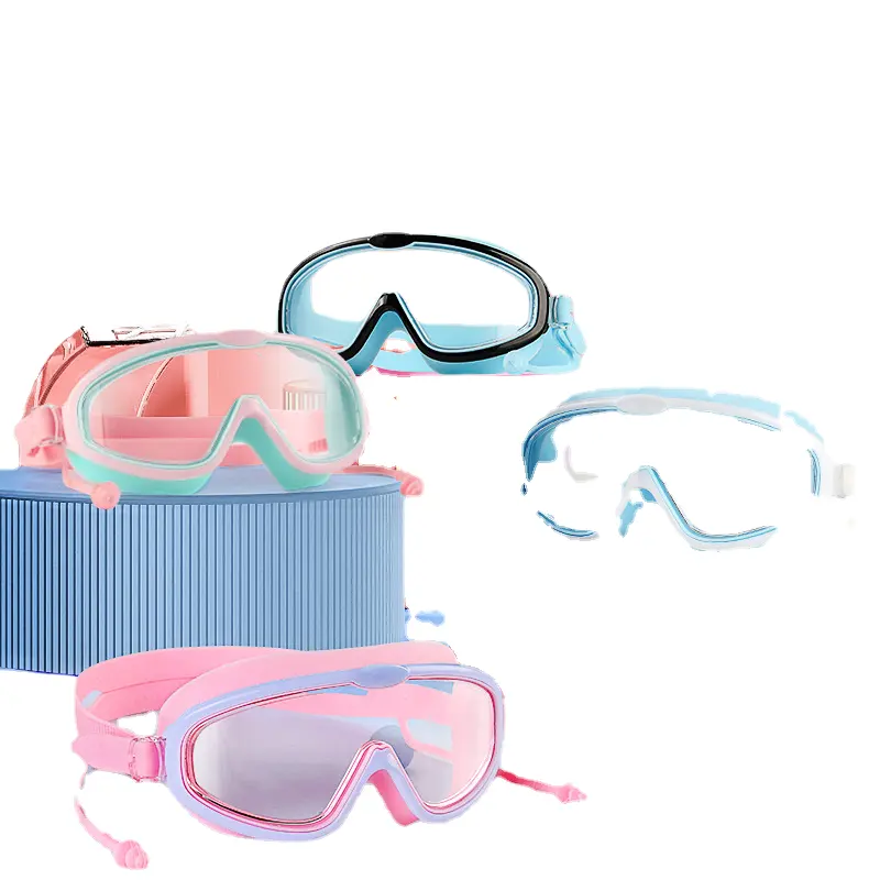어린이 수영 고글 방수 및 김서림 방지 대형 프레임 안경