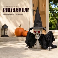 Nouveaux produits SIPKLR : Squelette animatronique effrayant de 28 cm pour fêtes d'Halloween et maisons hantées