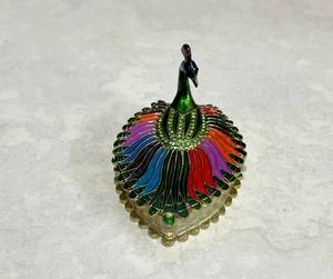 Caja Decorativa Vintage de Latón con Diseño de Pavo Real Arcoíris para Decoración del Hogar, Adornos para el Hogar, Decoración Artística para Sala de Estar - Product Image 2