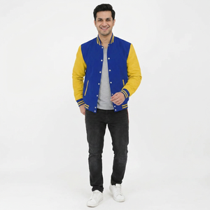 Blouson universitaire en molleton personnalisé style streetwear pour adultes et jeunes – Nouvelles options de couleurs – Qualité supérieure – Tissé - Product Image 1
