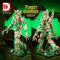 DK 6008 Ensemble de blocs de construction Arbre-homme forestier mobile 918 pièces Modèle de monstre arbre lumineux Jouet d'assemblage DIY Cadeau pour garçons