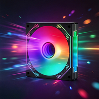 Kipas Chassis Komputer QiuzAim ARGB 120mm 5v3 Pin Silent PWM Kipas Pendingin Efek Cahaya Multi-mode Sinkron dengan Motherboard
