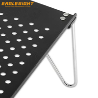 Table pliante extérieure moderne en alliage d'aluminium Mobilier en métal durable et élégant avec panneau pliable pour le camping