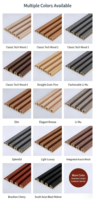 Grille en fibre de bois de bambou imperméable 160x23mm 700g/m Panneau mural WPC résistant à l'humidité pour salle de bain