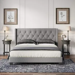 Adler Queen Bed, Grijs