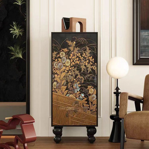 สไตล์ฝรั่งเศสย้อนยุคไม้เนื้อแข็งตู้เก็บของห้าลิ้นชักกันความชื้นสำหรับห้องนั่งเล่นห้องนอนตกแต่งบ้าน - Product Image 5