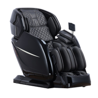 Chaise de massage intelligente professionnelle Zhouqi avec rouleaux pour les mollets et haut-parleur Bluetooth pour un bien-être corporel complet