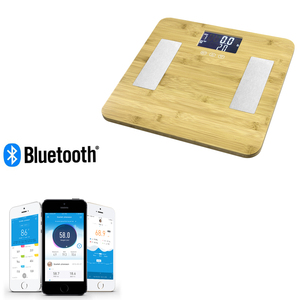 BSCI BMI 脂肪成分电子体重秤智能天然竹制200公斤数字脂肪身体浴室秤工厂低价 - Product Image 4