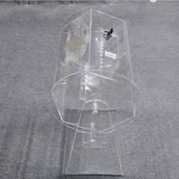 Distributeur de billets de tombola en acrylique Tambour de tombola moderne en acrylique avec support Boîte transparente pour billet de tombola