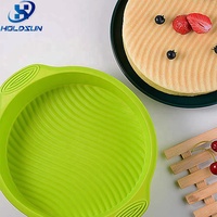 Moules à gâteau ronds en silicone flexible réutilisables résistants à la chaleur antiadhésifs de 9 pouces avec démoulage facile, couleurs personnalisables