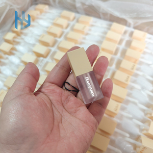 Encantador tubo de tinte de labios transparente cuadrado vacío de Color personalizado con pincel tubo de brillo de labios de etiquetas privadas de moda - Product Image 4