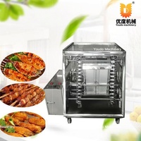 Nouvelle machine à griller les brochettes sans fumée électrique/gaz en acier inoxydable, barbecue rotatif pour brochettes, gril commercial pour stand de nourriture