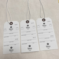 Étiquette volante en papier Manila pour la gestion des bagages des compagnies aériennes et la gestion des entrepôts avec patch en fibre renforcée