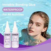 Colle pour perruque EKBER, marque privée, sans résidus, transparente, sèche, imperméable, forte tenue, colle pour dentelle de perruque