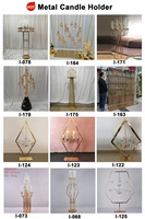 Support de bougie en métal noir de qualité supérieure pour événements de mariage, décoration de table, centre de table