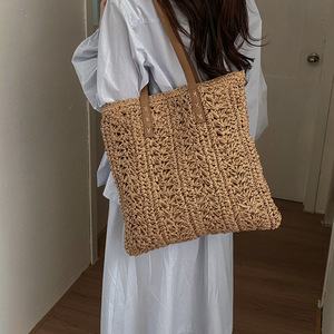 Sac fourre-tout décontracté doux style forêt, sac à bandoulière tissé tendance transfrontalière pour la plage et l'été, également disponible comme sac à main - Product Image 3