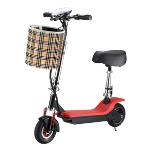Electric Scooter For Adults Brushless Motor Mini Two Wheel Folding With Seat Unisex Ride On Electric Vehicle - Product Image 1