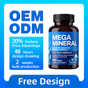 Integratore Alimentare in Compresse con Formula Minerale OEM, Calcio, Magnesio e Minerali Traccia, Senza Ferro, 100 Compresse per la Salute delle Ossa - Product Image 2