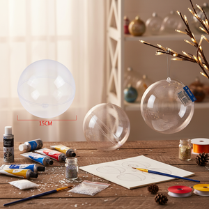 Fornitore all'Ingrosso Marca Peiyong Sfera Ornamentale in Plastica Trasparente 15CM Modello 689226 dalla Cina per Artigianato e Decorazioni - Product Image 3