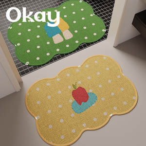 โอเค โนเวลตี้ แผ่นรองอาบน้ำลายผลไม้คู่ สีแดง กันลื่น สำหรับห้องน้ำ ห้องครัว ระเบียง - Product Image 2