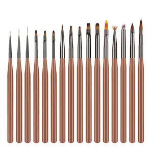 Hot Selling japanische Maniküre Nagels tift Sets Brown Maniküre Werkzeugs tift Phototherapie Pull Line Pen