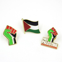 Broches et badges personnalisés drapeau palestinien, en alliage émaillé frappé, couleurs/tailles sur mesure, avec carte de support pour épingles, Prière