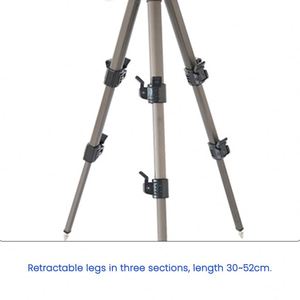 Soporte para caña de pescar con palo de banco, soporte de pesca de carpa de aluminio ajustable de dos secciones, soporte de pesca con trípode - Product Image 5