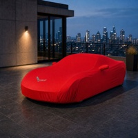 Housse de voiture extensible de luxe compatible avec Corvette C8 Stingray, housse de protection automobile intérieure sur mesure, élastique et douce