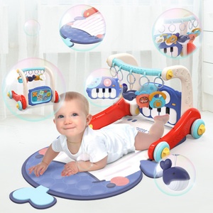 Juguetes para bebés de 0 a <span class=keywords><strong>6</strong></span> <span class=keywords><strong>meses</strong></span>, andador para bebés, colchoneta de juego infantil para <span class=keywords><strong>gimnasio</strong></span>, algodón multifuncional plegable 3 en 1, actividad para bebés, <span class=keywords><strong>gimnasio</strong></span> - Product Image 3