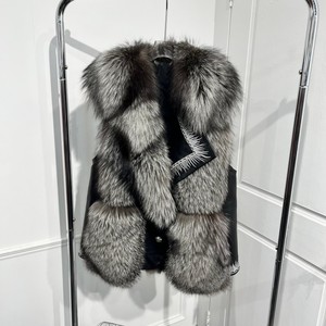 Nuovo Design Gilet da Donna in Vera Pelliccia <span class=keywords><strong>di</strong></span> <span class=keywords><strong>Volpe</strong></span> <span class=keywords><strong>Argentata</strong></span>, Taglie Forti, Personalizzabile - Product Image 3