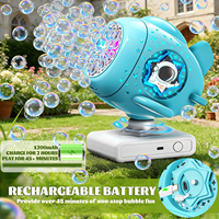 Machine à bulles automatique rechargeable rotative à 360° avec lumière, en forme de vaisseau spatial, pour enfants, jouets d'extérieur