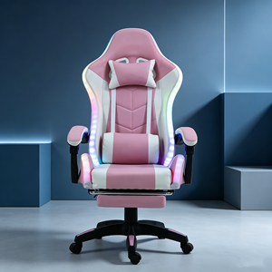 Chaise de jeu E-Sports RGB en cuir, chaise d'<span class=keywords><strong>ordinateur</strong></span> pour cybercafé, confortable pour une longue utilisation, ergonomique et réglable, chaise de bureau pour <span class=keywords><strong>ordinateur</strong></span> - Product Image 1