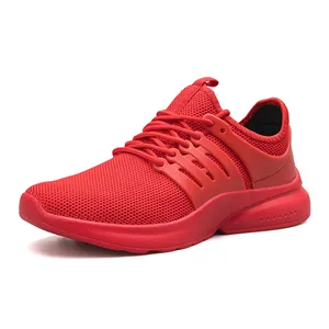 Neues Design stricken Komfort rote Farbe Mode athletic Sneaker Sport Schuhe Männer