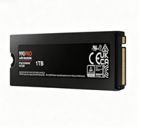 قرص صلب داخلي أصلي جديد من نوع SSD 990 PRO مع مبدد حراري، سعات 1 تيرابايت و2 تيرابايت و4 تيرابايت، PCIe 4.0 NVMe M.2 (2280)
