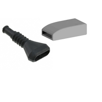 Cache-câble en silicone moulé sur mesure FST pour connecteur de charge EV, noir, certifié ISO9001 TS16949