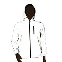 Logo personnalisé pour hommes coupe-vent à capuche unisexe pour la course en plein air vestes réfléchissantes de sécurité 3M pour hommes