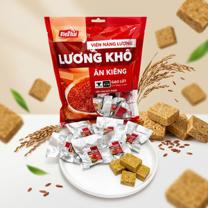 Céréales compressées de riz brun croustillant 350g, faibles en gras et en glucides, cuites pour un régime alimentaire équilibré ! Collation énergétique sans culpabilité Direct - Product Image 1