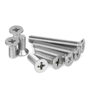 304 Stainless Steel Phillips Head Countersunk Screws Metric A2-70 Flat Head Standard Thread Plain Finish - Product Image 2