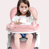 Table à manger et chaise pliantes portables en plastique pour enfants et bébés