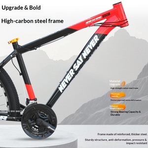 Vélo de montagne pour hommes, femmes, adolescents, collégiens, vitesses variables, absorption des chocs, cadre en alliage d'aluminium, double frein à disque - Product Image 5